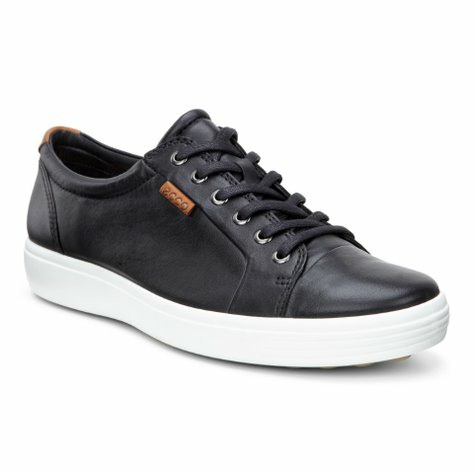 Ecco-Soft 7-Black-Lace Up-Sneaker - Walk the Coast