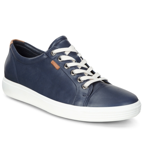 Ecco-Soft 7-Navy-Lace Up-Sneaker - Walk the Coast