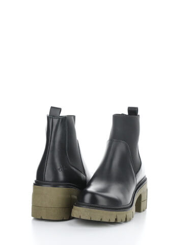 Black Chelsea boot khaki Sole Bianc Bos and Co