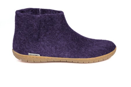 Glerups Wool boot Rubber sole Purple