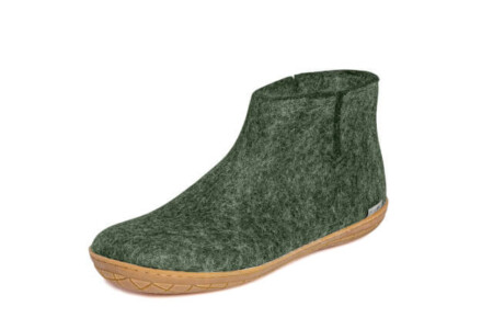 Glerups Wool boot Rubber sole Forest