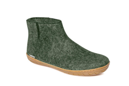 Glerups Wool boot Rubber sole Forest