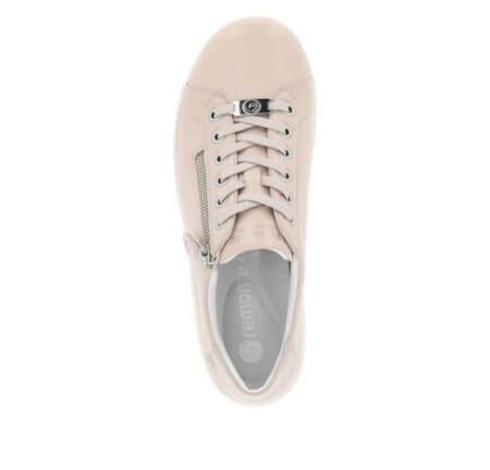 Top view of the Remonte leather sneaker in pink