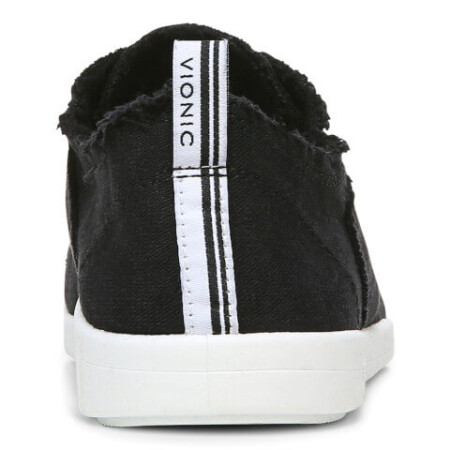 Black and white Vionic Pismo slip on shoe