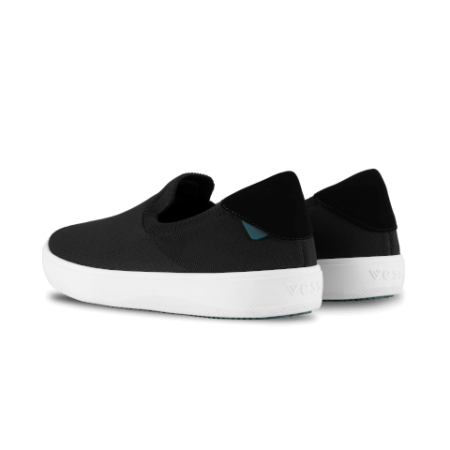Black with white sole Vessi Boardwalk slip on shoe