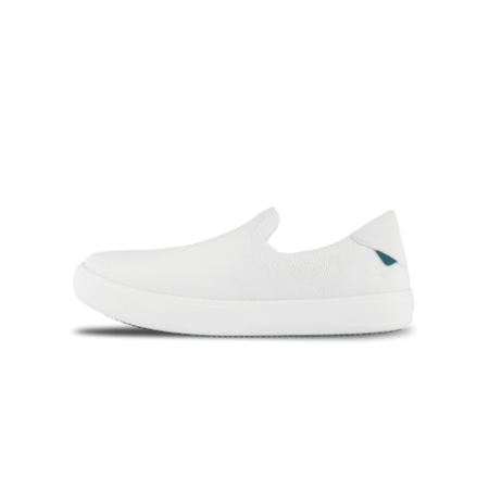 Whtie with white sole Vessi Boardwalk slip on shoe