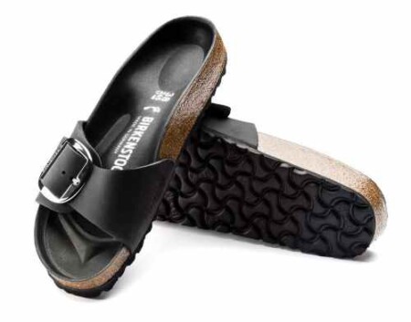 Madrid sandal by Birkenstock in black oiled leather
