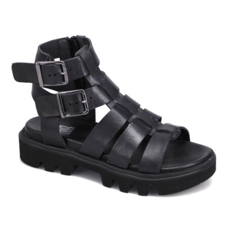 Miz Mooz Panthea gladiator sandal in black.
