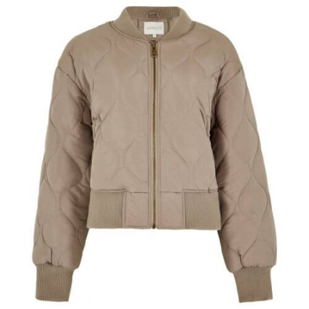 Apricot quilted Bomber jacket