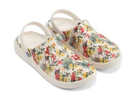 Joybees Varsity Clog with floral pattern