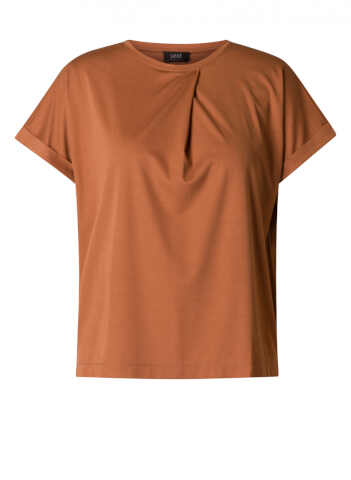 Yest Nicolette tshirt in rust with rolled cap sleeve