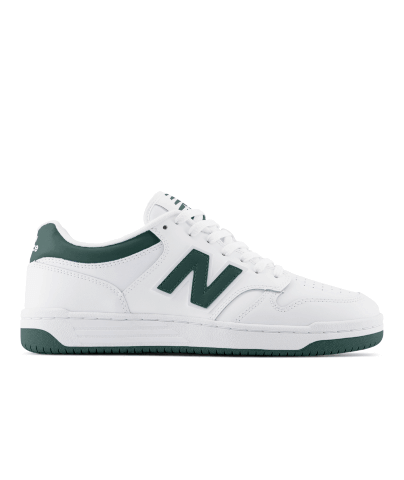 New Balance BB480LNG in white and green