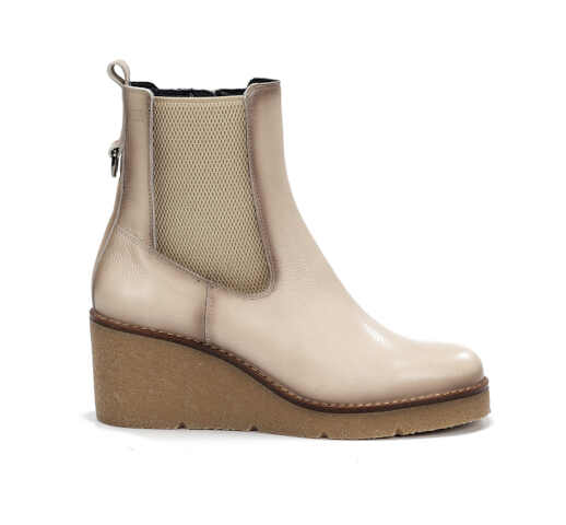 Dorking Lalie wedge ankle boots in cream