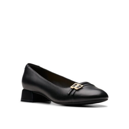 Clarks Ballet flat with two straps across the ball of the foot.