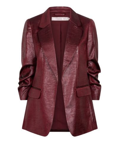 Esqualo Blazer in metallic wine pleather