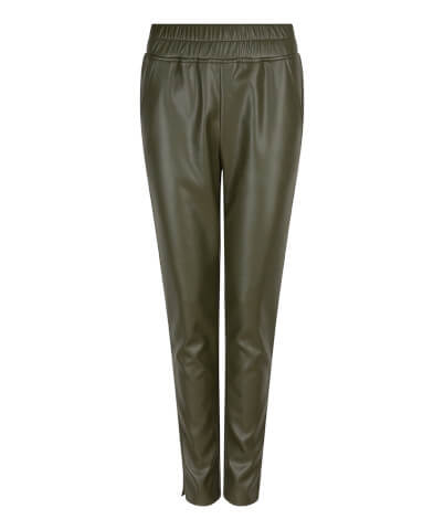 Front of the Esqualo pleather trouser legging.