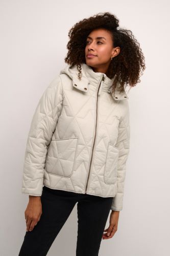 A model wearing Cream CRGaiagro Jacket on a white background