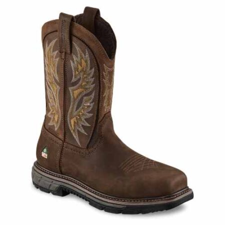 Red wing Rio Flex 3592 safety toe cowboy boot with embriodered detail on shaft in brown