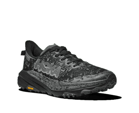 The Hoka Speed Goat 6 GTX in Black. on a white background