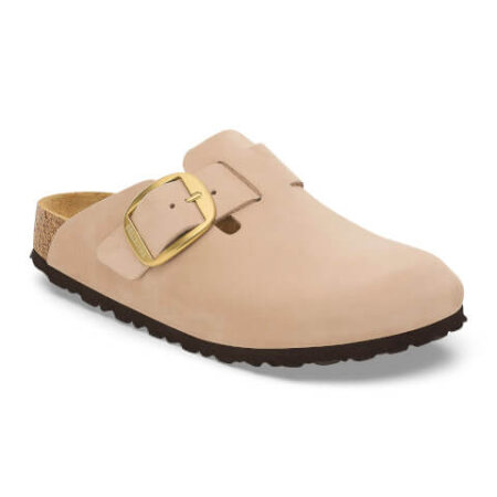 Birkenstock Boston Big Buckle in sandcastle on a white background