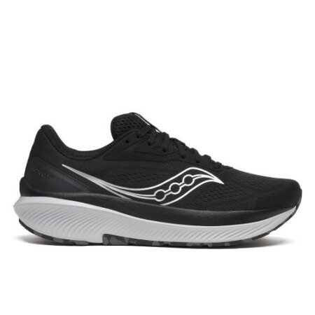 Saucony Echelon 10 in Black and Silver on a white background